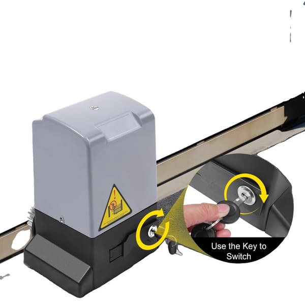 Skridende Portåbner, 750W Motor, Fjernbetjening op til 50 meter, Maksimal Dørvægt 1600 kg