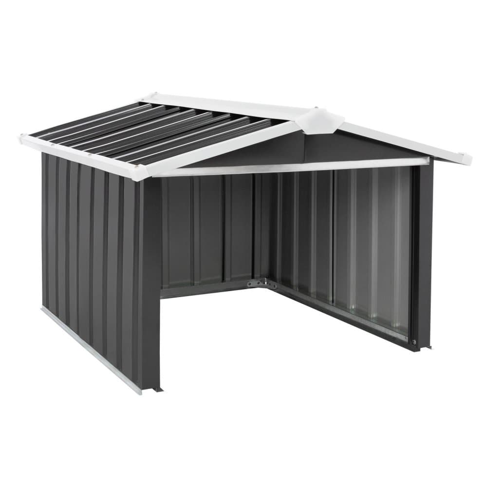 Garage för gräsklippare 84,5x63,5x100 cm Antracit stål