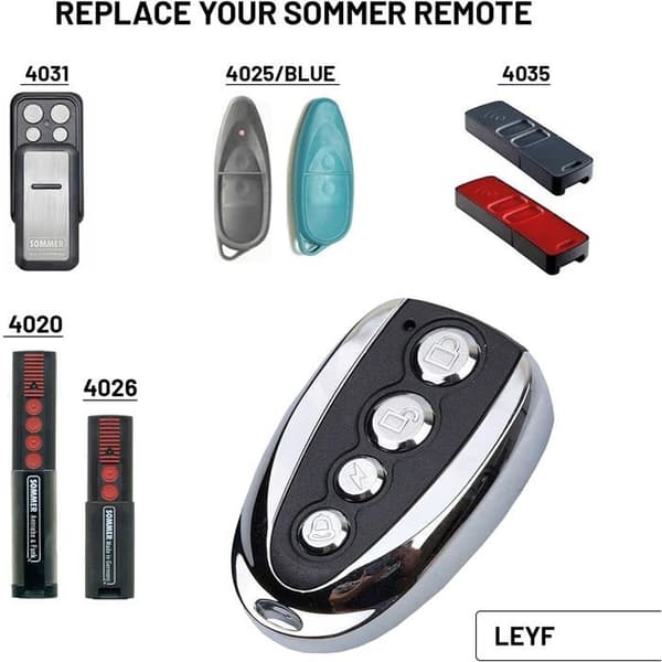 LEYF 2 X Garage Dörröppnare Fjärrkontroll 868MHz