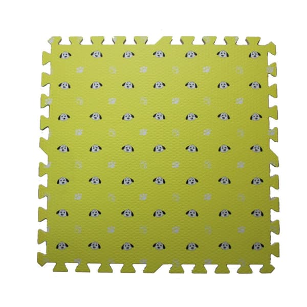 10 PCS Children Bedroom Household Foam Stitching Crawling Floor Non-Slip Mat, Size: 30x30x1.2cm(Yellow Puppy)