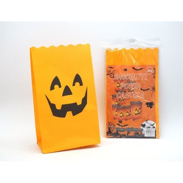 SET 2 SACCHETTI PORTA CANDELA DISEGNI HALLOWEEN
