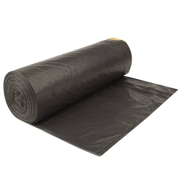 vidaXL affaldsposer med lukkesnor 250 stk. 120 l sort