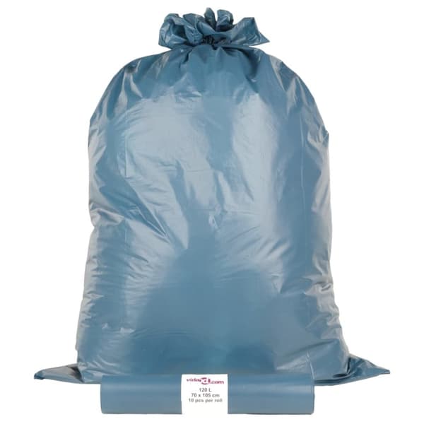 vidaXL Roskapussit 100 kpl sininen 120 l