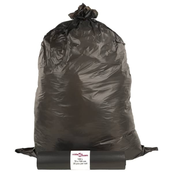 vidaXL Søppelposer 250 stk svart 120 L