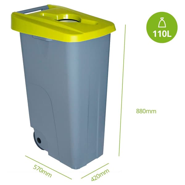 Denox Container Med Hjul 23250.102 110l Transparent