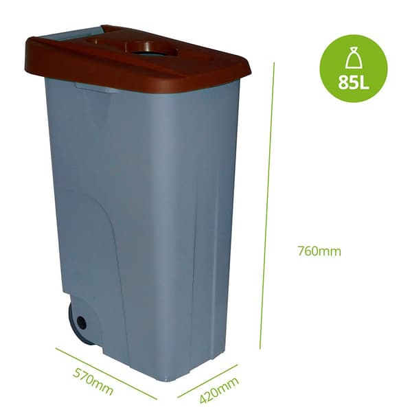 Denox Behållare Med Hjul 23240.839 85l Silver