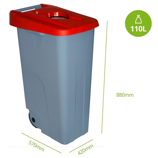Denox Container Med Hjul 23250.254 110l Transparent