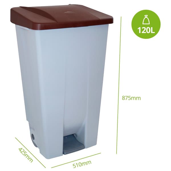 Denox Selektiv Beholder Med Pedal Og Hjul 23400.839 120l Transparent