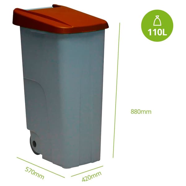 Denox Container Med Hjul 23450.839 110l Søvfarvet
