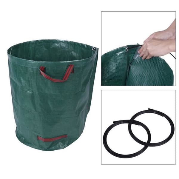 Trädgårdsavfallspåsar - Ej specificerat - 2st - Kapacitet 270L - Extra stark polypropen - 50kg max