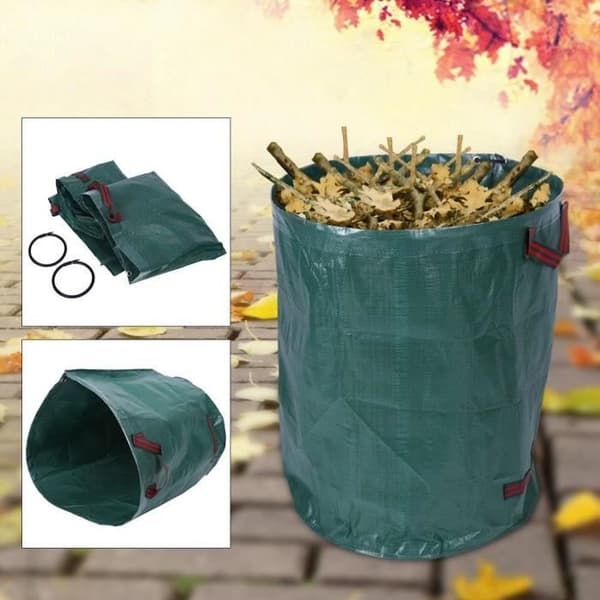 Pack med 4 trädgårdsavfallssäckar 270L - Miljövänliga - Höjd 76cm - Diameter 66cm