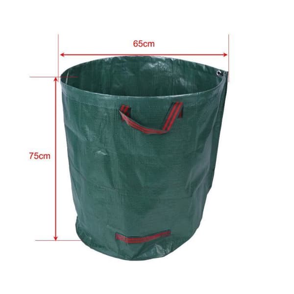 Set med 2 gröna avfallspåsar Trädgårdsgräs Solid Sopsäck 270L Max 50Kg - Belle tech