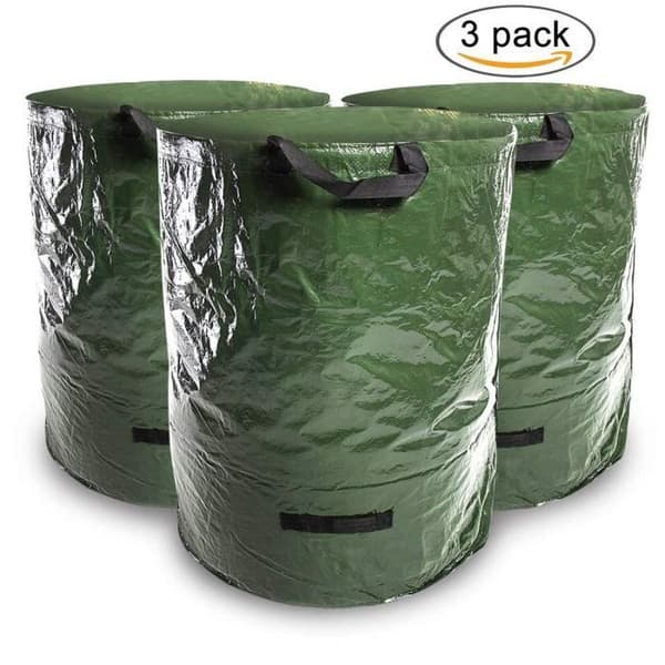 RUNFON 3st Trädgårdsavfallspåsar Heavy Duty Stor trädgårdspåse , löv, grönt, avfall, växt