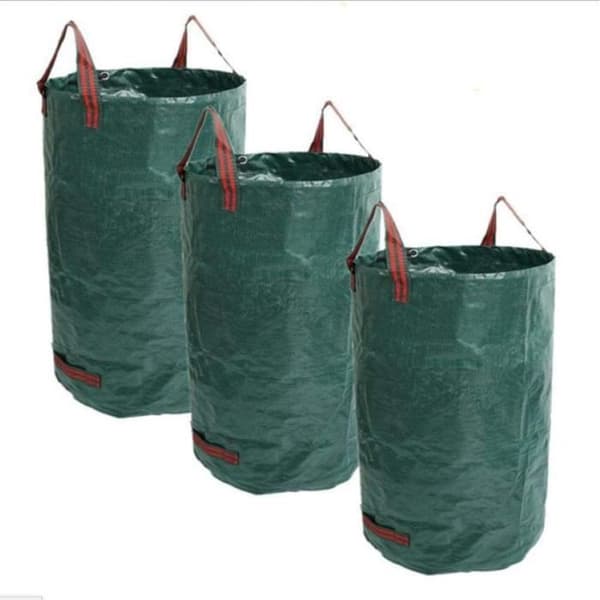 Trädgårdsavfallspåse - Ej specificerad - Set om 3 - 300 L - Höjd 84 cm - Diameter 67 cm