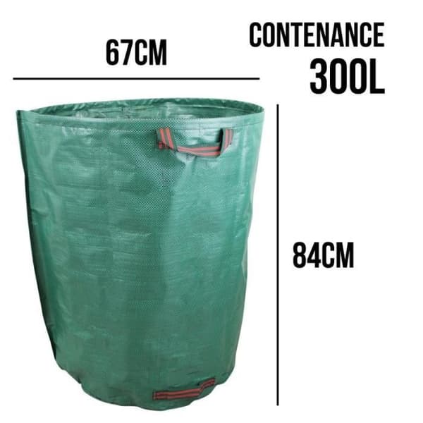 Set med 3 självbärande PP 150g-m² 300L avfallspåsar - Linxor