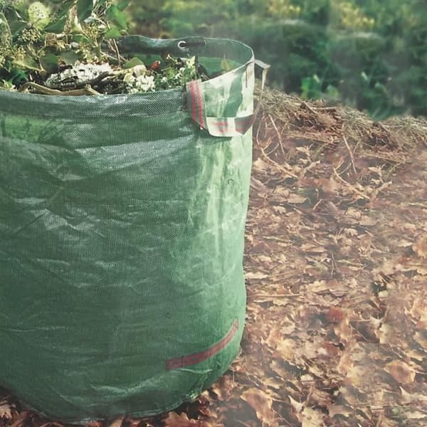 SunDeluxe Garden Waste Bag x4 - Heavy Duty PE 272L - Återanvändbar, hopfällbar, vattentät och transportabel