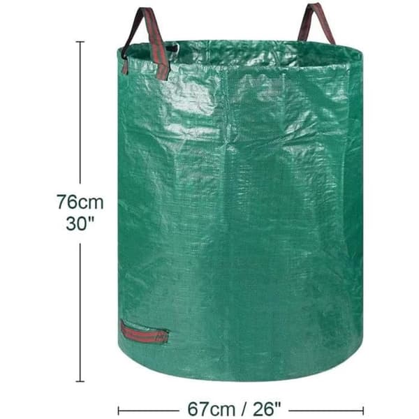 3-pack 72 gallon trädgårdsavfallspåsar, återanvändbara trädgårdspåsar, trädgårdspåsar, avfallsbehållare A386