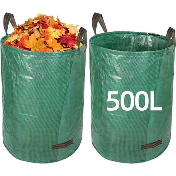 Trädgårdsavfallspåsar - 500 liter - Kraftiga trädgårdspåsar med handtag, återanvändbara påsar för insamling av trädgårdsavfall[138]