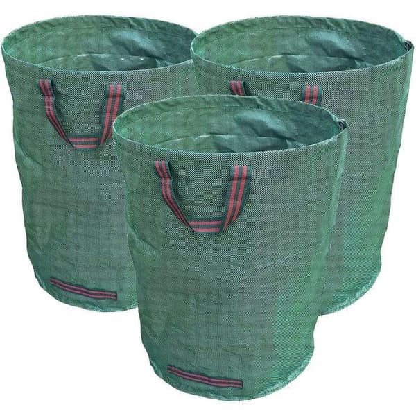 3-pack Trädgårdspåsar - 160L Trädgårdspåsar - Trädgårdsavfallspåsar - Fristående påsar - Gräsbehållare - Löv[119]