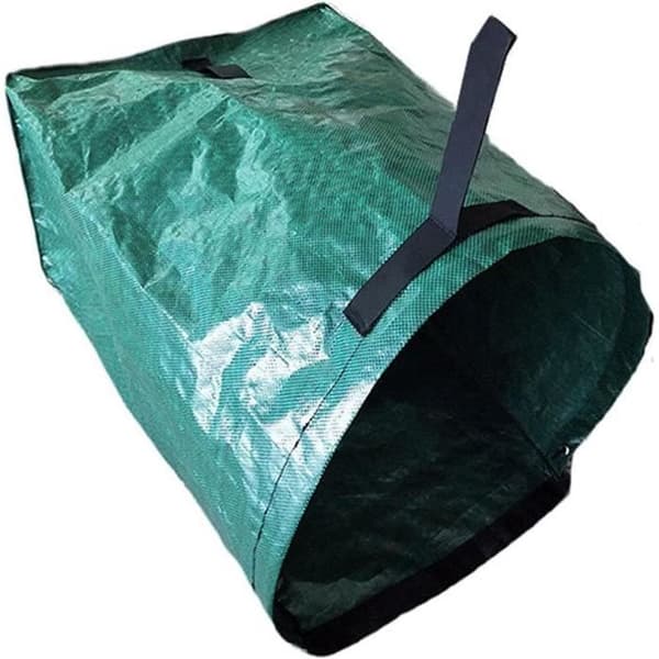Trädgårdsavfallspåsar (H43,18cm, D76,2cm), Grön avfallspåse Stor trädgårdspåse med sopskanna för trädgård med [567]