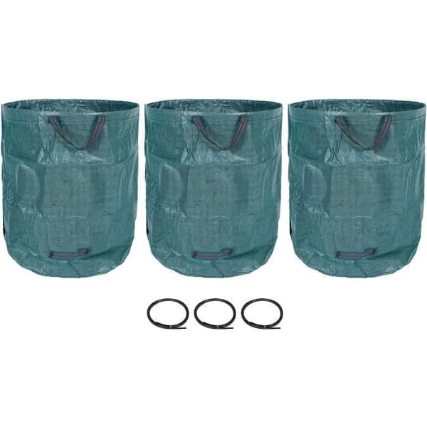 Trädgårdsavfallspåse, 3-pack 72 gallon rivning - Trädgårdspåse med stor kapacitet för flera användningsområden med 4 handtag för trädgården[191]