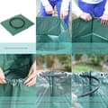 Miniatyrbild 2 av 4: HAPPY-Pack of 3 272L Extra Heavy Duty Trädgårdsväska med handtag Green Leaf Collection Bag med PP-tyg H76cm D67cm