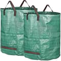Miniatyrbild 1 av 4: HAPPY-Pack of 3 272L Extra Heavy Duty Trädgårdsväska med handtag Green Leaf Collection Bag med PP-tyg H76cm D67cm