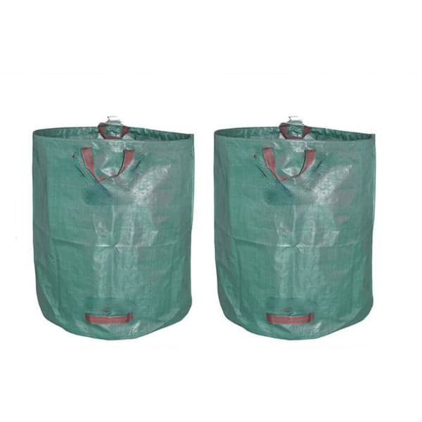SHOP-STORY - GARDEN BAG 2x: 2 XXL vikbara trädgårdsväskor - 272L i robust PP med band