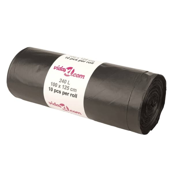 vidaXL affaldsposer 150 stk. 240 l sort -  Skraldeposer
