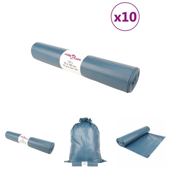 The Living Store Roskapussit 100 kpl sininen 120 l -  Roskapussit