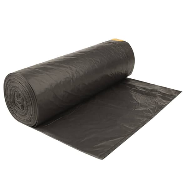 The Living Store Roskapussit kiristysnyöreillä 250 kpl musta 120 l - Roskapussit