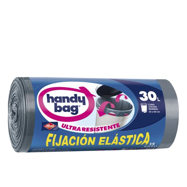 ALBAL ELASTIC FIXED HAND BAG 30-litre waste bag 15 u
