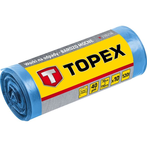 Jätepussit 120 L, sininen, 40 mic