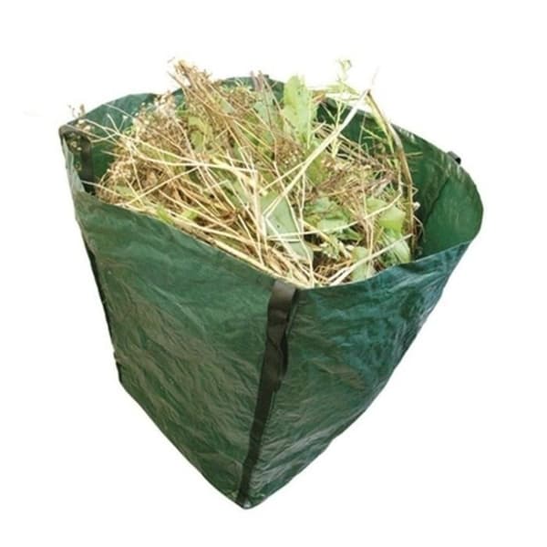 Kraftig trädgårdsväska - SILVERLINE - Grön - Vävd polyeten - 4 robusta remhandtag