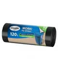 Miniatyrbillede 2 af 3: Grosik affaldssække sorte store 120l 10 stk