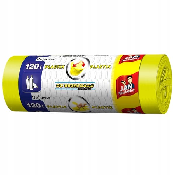 Gule affaldsposer til plastsortering 120 l