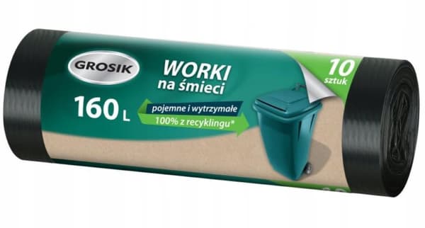 Roskapussit 160l 10 kpl erittäin vahva universaali musta
