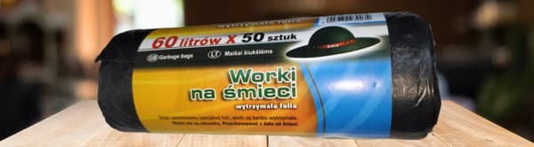 Affaldsposer 60l sorte HDPE a'50 stk