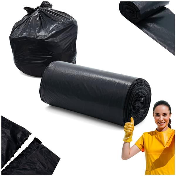 Avfallspåsar 90l svarta LDPE 25 st