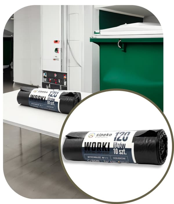 Avfallspåsar 120l svarta LDPE a'10 st
