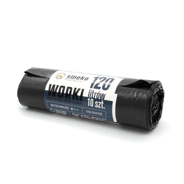 Avfallspåsar 120l svarta LDPE a'10 st