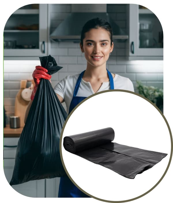 Avfallspåsar 240l svarta LDPE 10 st
