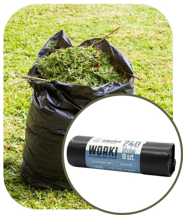 Avfallspåsar 240l svarta LDPE 10 st