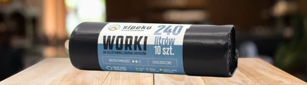 Avfallspåsar 240l svarta LDPE 10 st