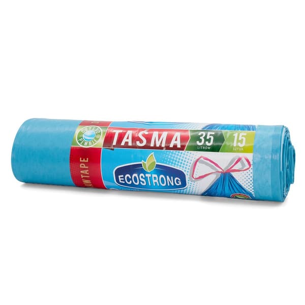 Affaldsposer 35l blå LDPE a'15 stk med tape
