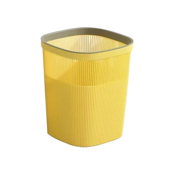 Affaldsbeholder, Uden Låg, Rustfrit Stål,Gul