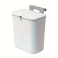 Miniatyrbillede 2 af 2: Væghængt Affaldsspand, 9L Kapacitet, Lugtforsegling, Nem at Installere,Hvid