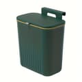 Miniatyrbillede 2 af 2: Væghængt Affaldsspand, 9L Kapacitet, Lugtforsegling, Nem at Installere,Grøn