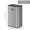 Miniatyrbillede 2 af 2: Smart Sensor Affaldsspand, 20L Kapacitet, Rustfrit Stål, Automatisk Affaldsafskaffelse,Sølv