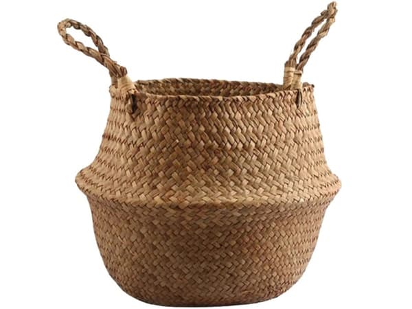 Søgræskurv i skandinavisk bohemestil (bredde 36 cm, højde 32 cm)